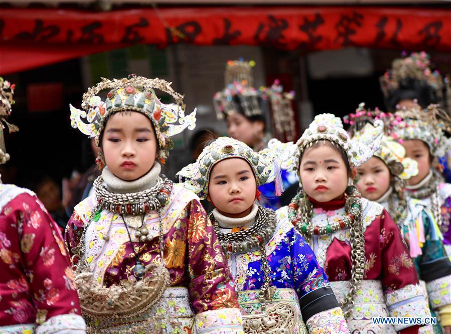 #CHINA-GUIZHOU-RONGJIANG-SPRING FESTVIAL-COSTUME (CN)