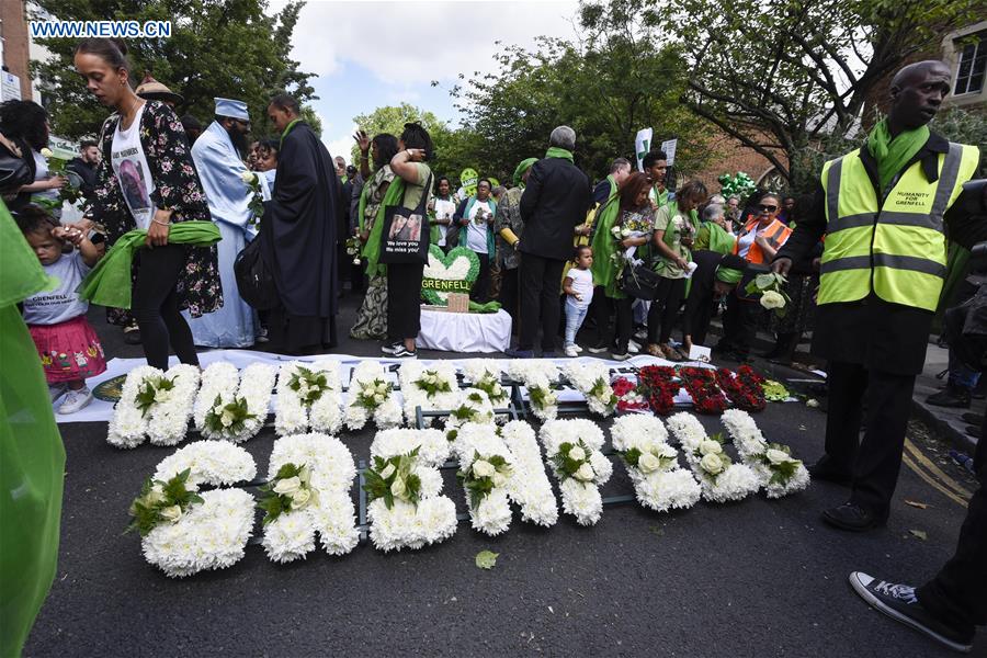 BRITAIN-LONDON-GRENFELL TOWER-FIRE-ONE YEAR ANNIVERSARY