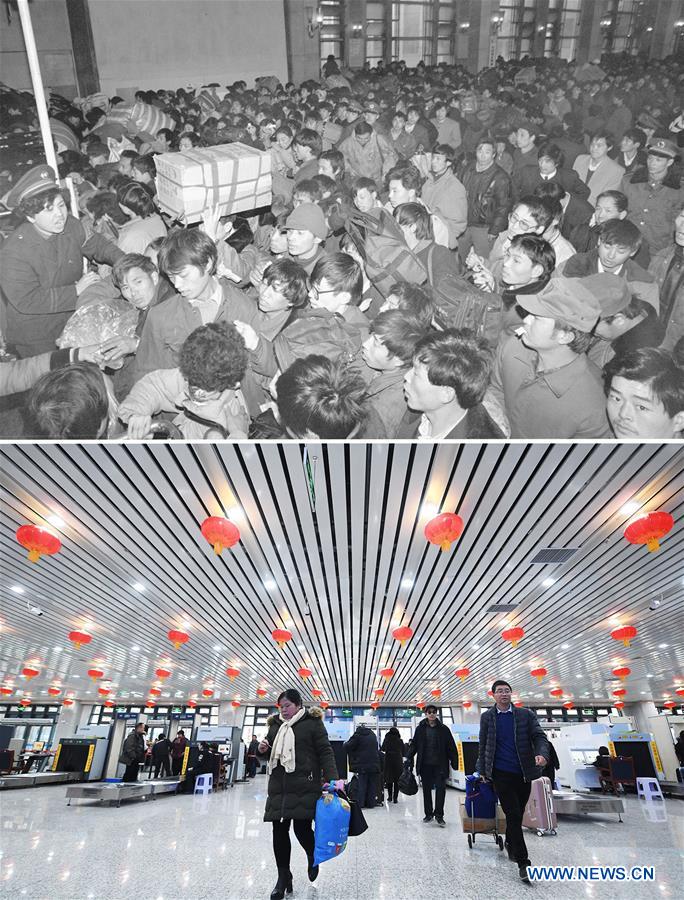 Xinhua Headlines: Moving China: The Spring Festival train journey now and then
