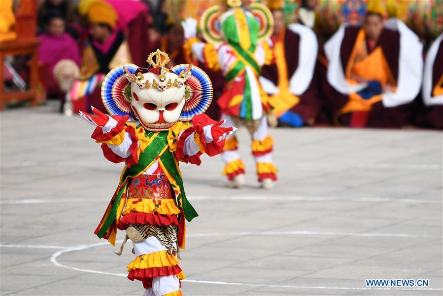 CHINA-GANSU-XIAHE-LABRANG MONASTERY-EXORCISM DANCE (CN)