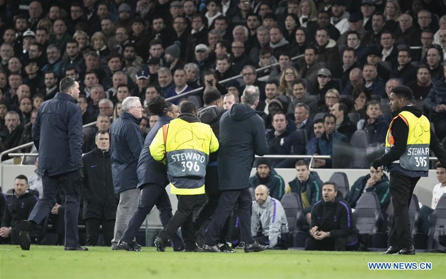 (SP)BRITAIN-LONDON-FOOTBALL-CHAMPIONS LEAGUE-QUARTERFINAL-TOT HOTSPUR VS MAN CITY