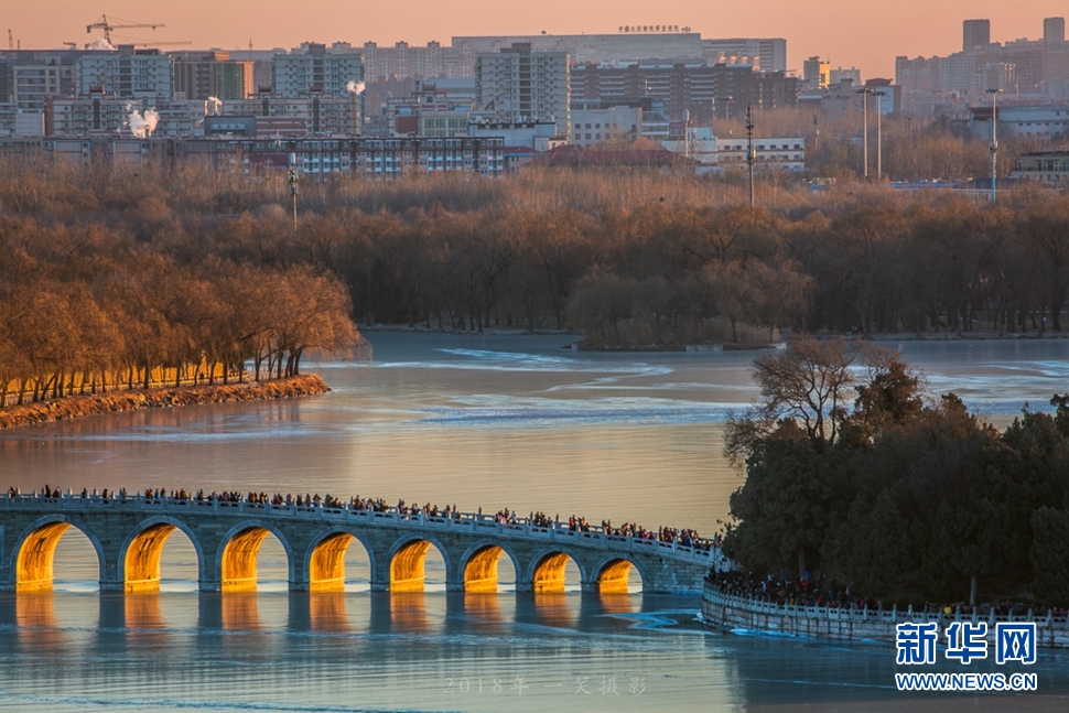 頤和園冬天里的金色陽(yáng)光