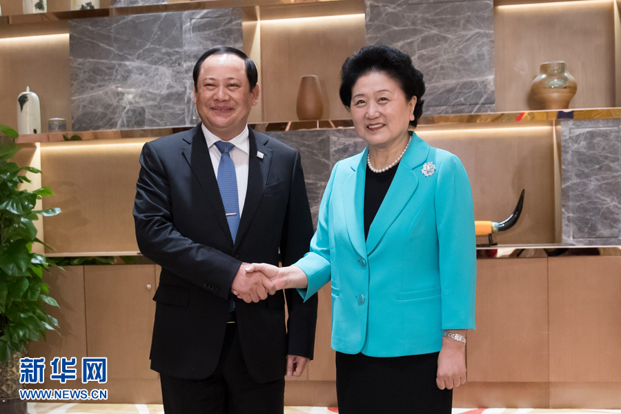 7月28日，國務(wù)院副總理劉延?xùn)|在貴陽會見來華出席第十屆中國－東盟教育交流周的老撾副總理宋賽。 新華社記者劉續(xù)攝