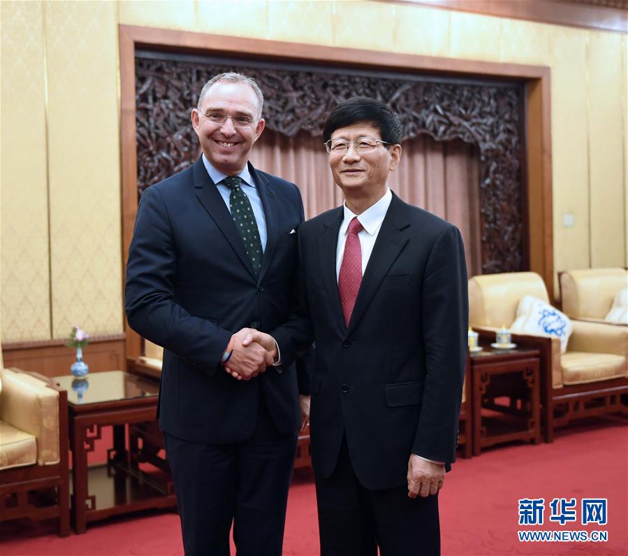 （XHDW）孟建柱會(huì)見英國(guó)首相國(guó)家安全顧問(wèn)塞德威爾