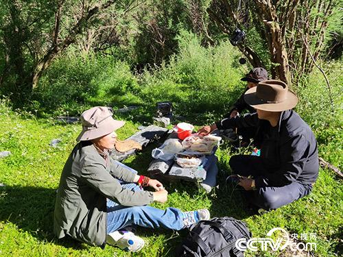 長(zhǎng)途跋涉途中休息。