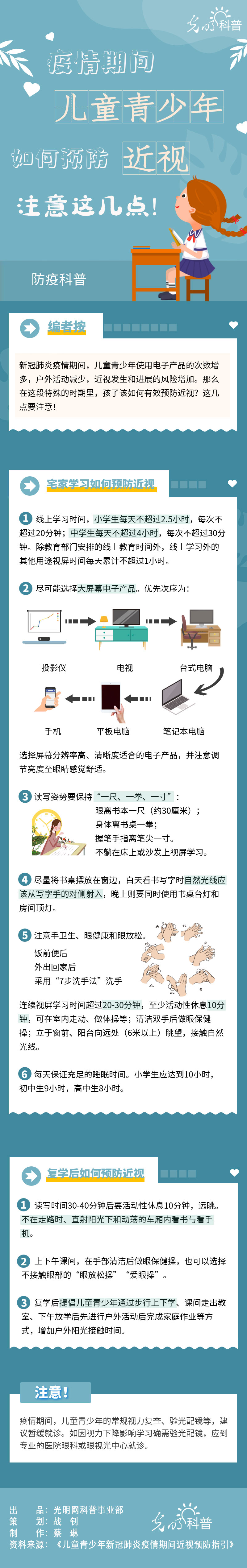 【防疫科普】疫情期間兒童青少年如何預(yù)防近視？注意這幾點(diǎn)！