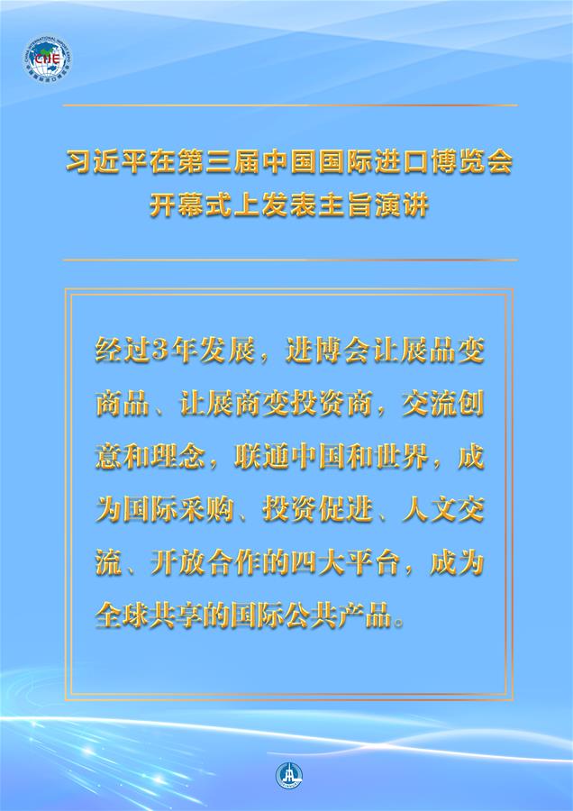 （圖表&middot;海報）［第三屆進博會］習近平在第三屆中國國際進口博覽會開幕式上發(fā)表主旨演講 （4）