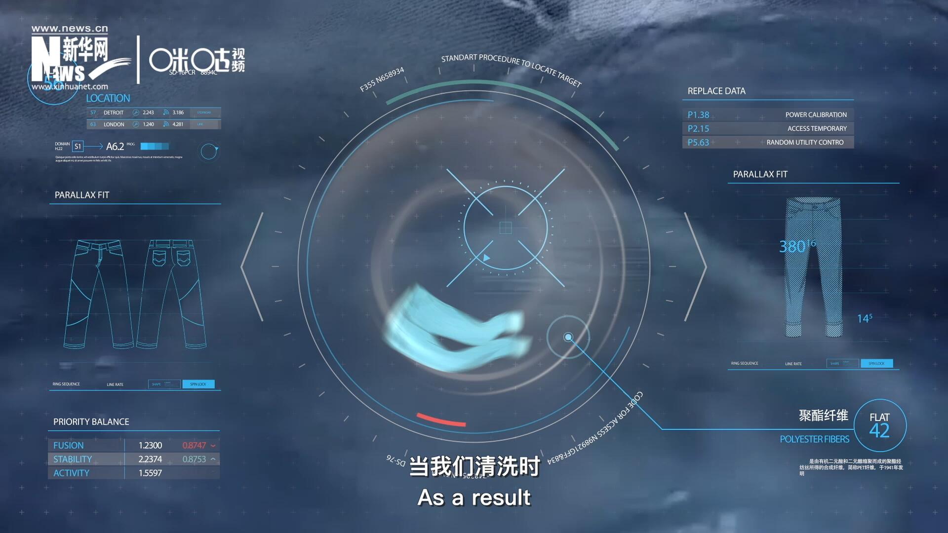 為了增強牛仔褲的彈性，面料里還會加入聚酯纖維