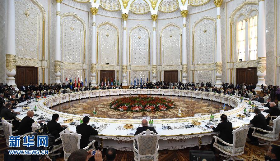 9月12日，上海合作組織成員國元首理事會第十四次會議在塔吉克斯坦首都杜尚別舉行。國家主席習(xí)近平出席會議并發(fā)表重要講話。新華社記者馬占成攝 