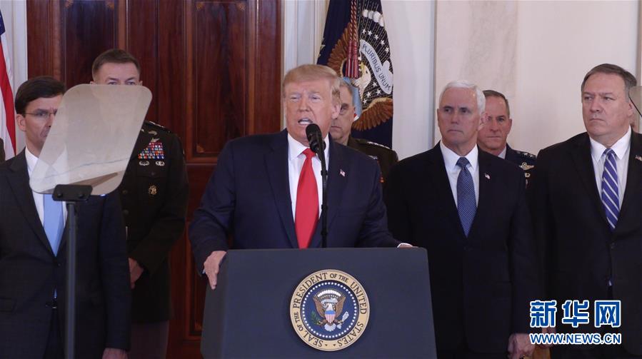 (國際)(1)特朗普說伊朗襲擊未造成美方人員傷亡