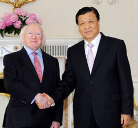 劉云山對愛爾蘭進行正式訪問