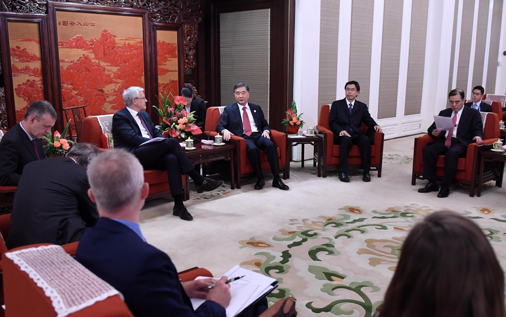 汪洋會見比利時副首相