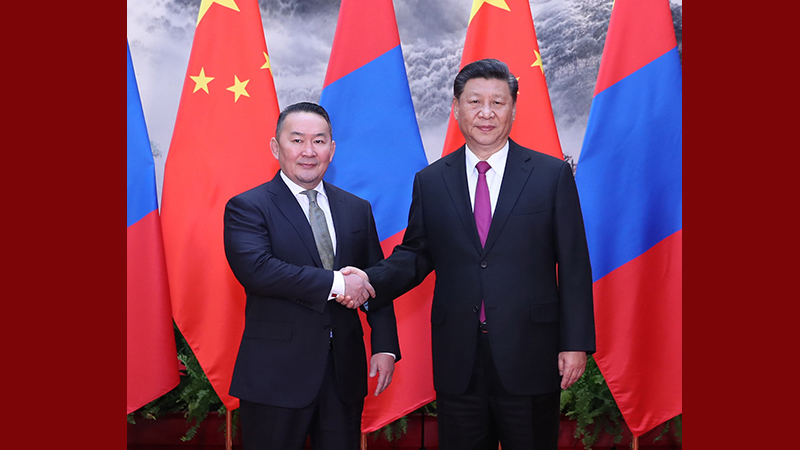 習(xí)近平同蒙古國總統(tǒng)巴特圖勒嘎舉行會(huì)談